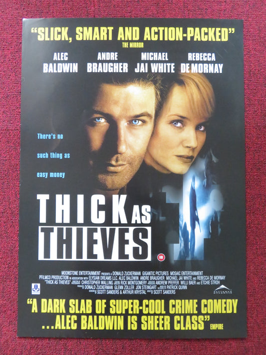 THICK AS THIEVES VHS VIDEO POSTER ALEC BALDWIN REBECCA DE MORNAY 1999