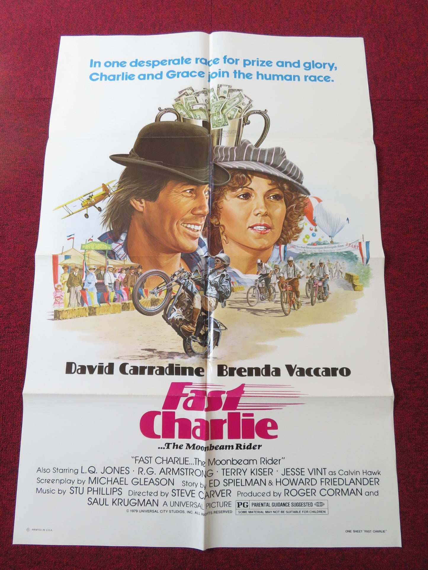 FAST CHARLIE... THE MOONBEAM RIDER FOLDED US ONE SHEET POSTER L. Q. JONES 1979