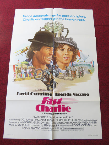 FAST CHARLIE... THE MOONBEAM RIDER FOLDED US ONE SHEET POSTER L. Q. JONES 1979