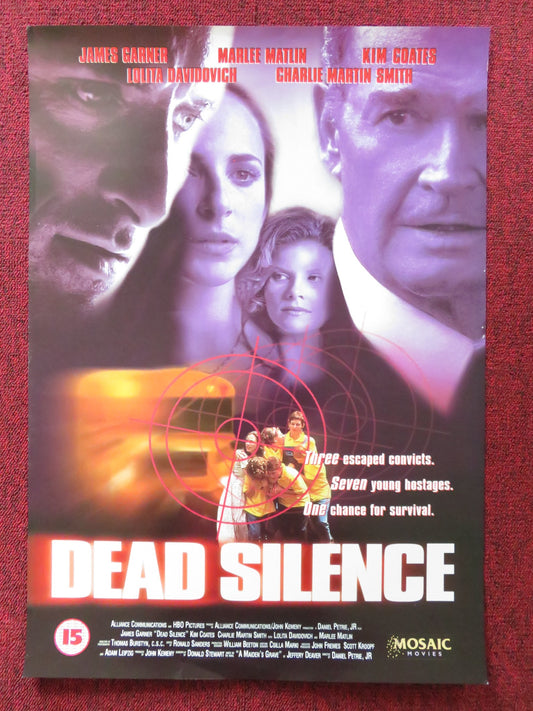 DEAD SILENCE VHS VIDEO POSTER JAMES GARNER MARLEE MATLIN 1997