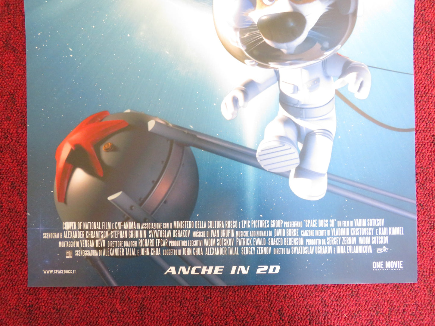 SPACE DOGS IN 3D ITALIAN LOCANDINA POSTER ANNA BOLSHOVA ELENA YAKOVLEVA 2010