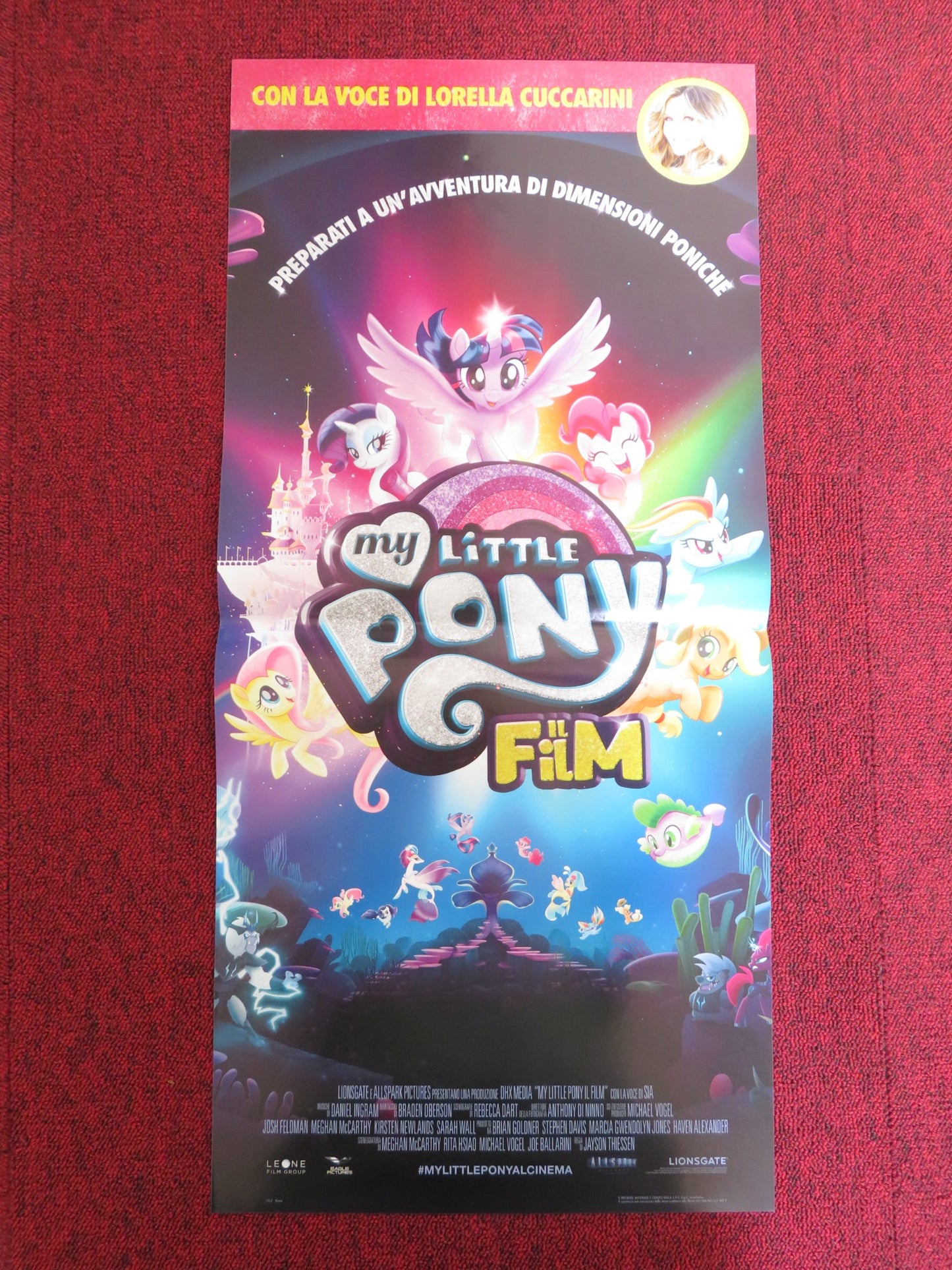 MY LITTLE PONY: THE MOVIE ITALIAN LOCANDINA POSTER EMILY BLUNT UZO ADUBA 2017