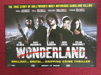 WONDERLAND VHS & DVD VIDEO POSTER VAL KILMER KATE BOSWORTH 2003