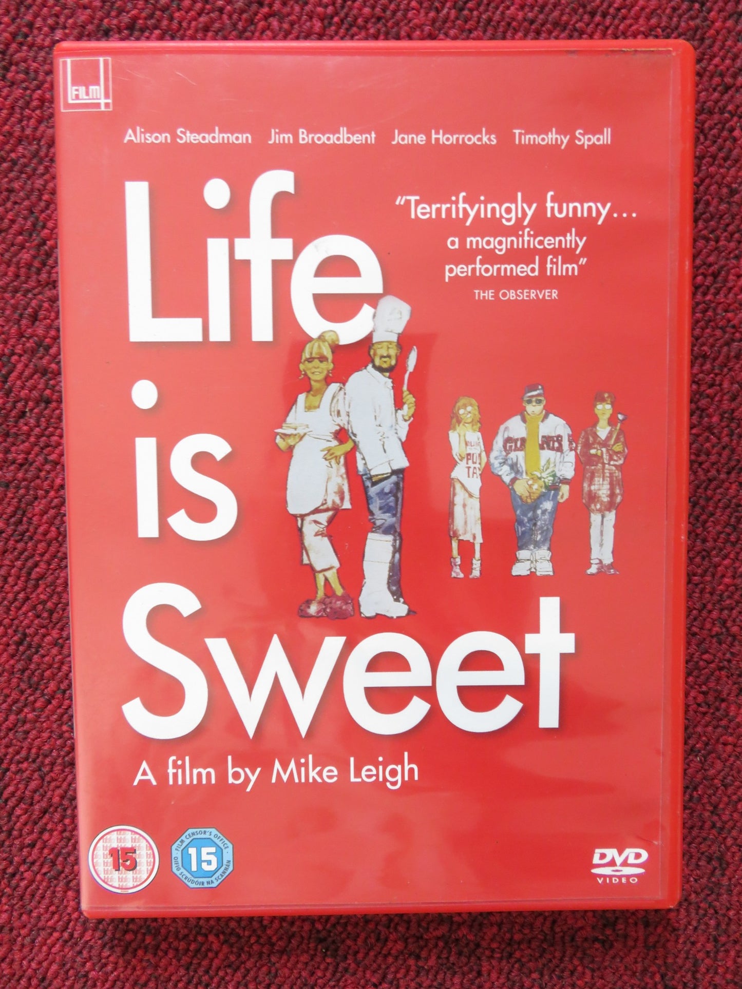 LIFE IS SWEET (DVD) TIMOTHY SPALL ALISON STEADMAN 1990 REGION 2