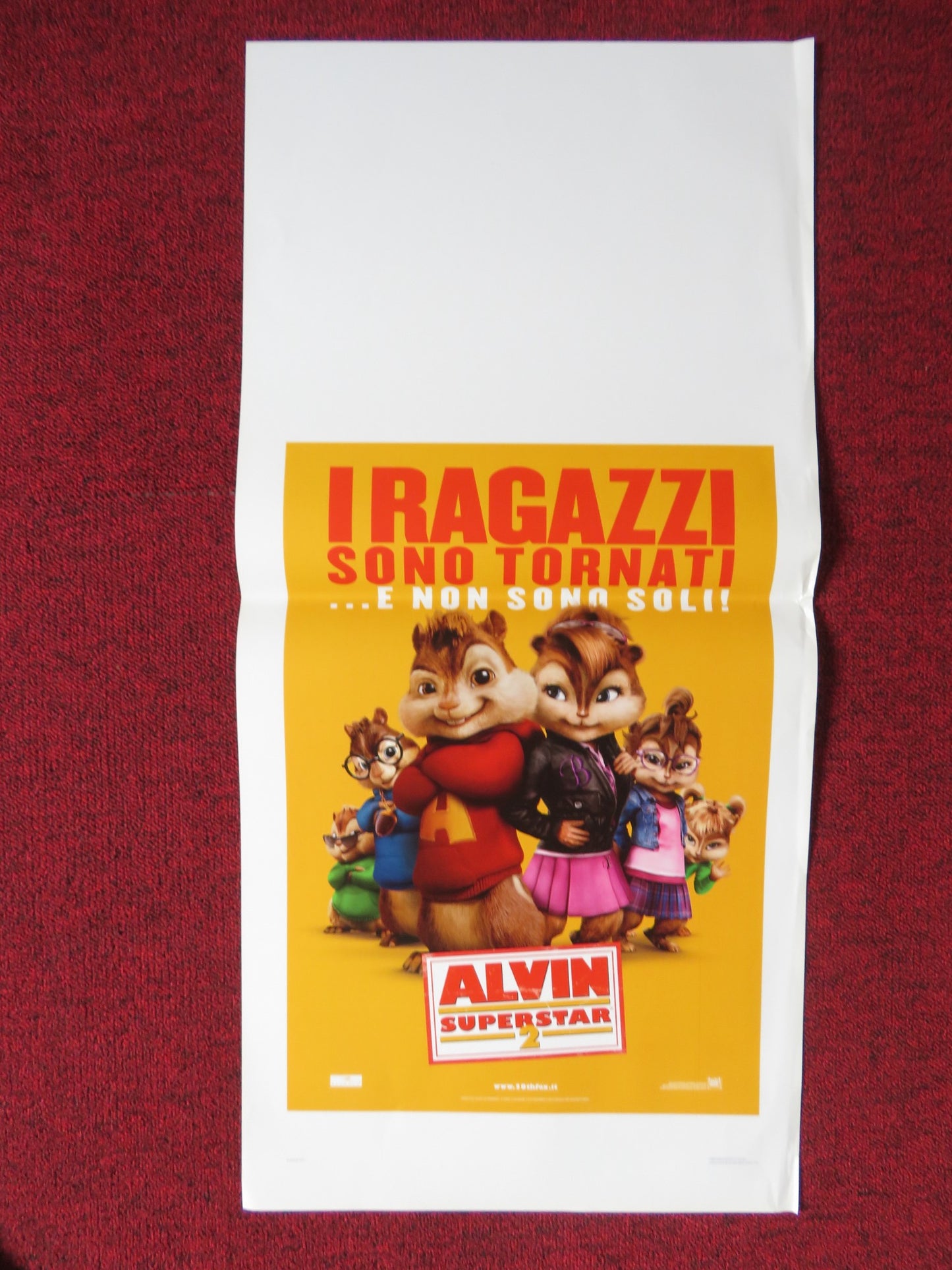 ALVIN AND THE CHIPMUNKS: THE SQUEAKQUEL ITALIAN LOCANDINA POSTER JASON LEE 2009