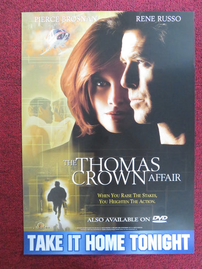 THE THOMAS CROWN AFFAIR VHS & DVD VIDEO POSTER PIERCE BROSNAN RENE RUSSO 1999