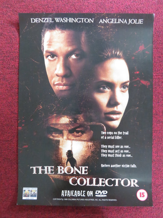 THE BONE COLLECTOR DVD POSTER DENZEL WASHINGTON ANGELINA JOLIE 1999
