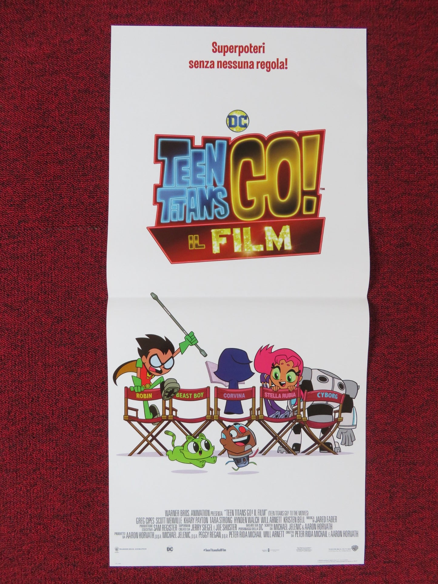 TEEN TITANS GO! TO THE MOVIES ITALIAN LOCANDINA POSTER GREG CIPES 2018