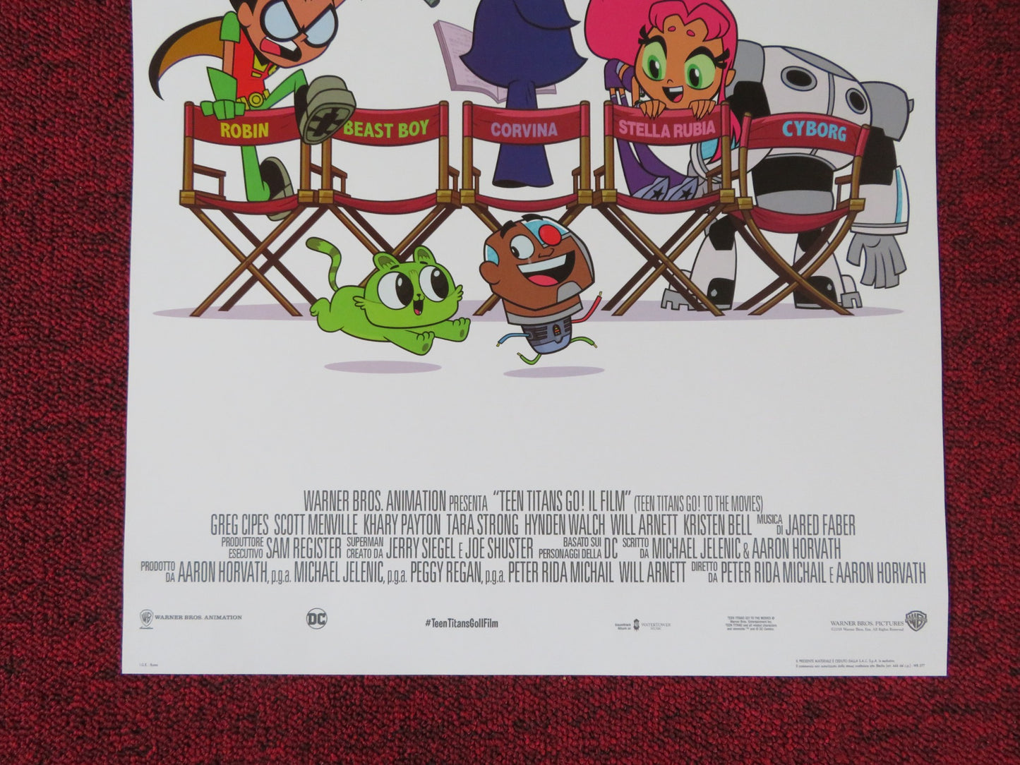 TEEN TITANS GO! TO THE MOVIES ITALIAN LOCANDINA POSTER GREG CIPES 2018