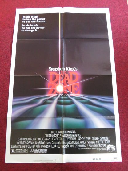 DEAD ZONE FOLDED US ONE SHEET POSTER DAVID CRONENBERGE CHRISTOPHER WALKEN 1983