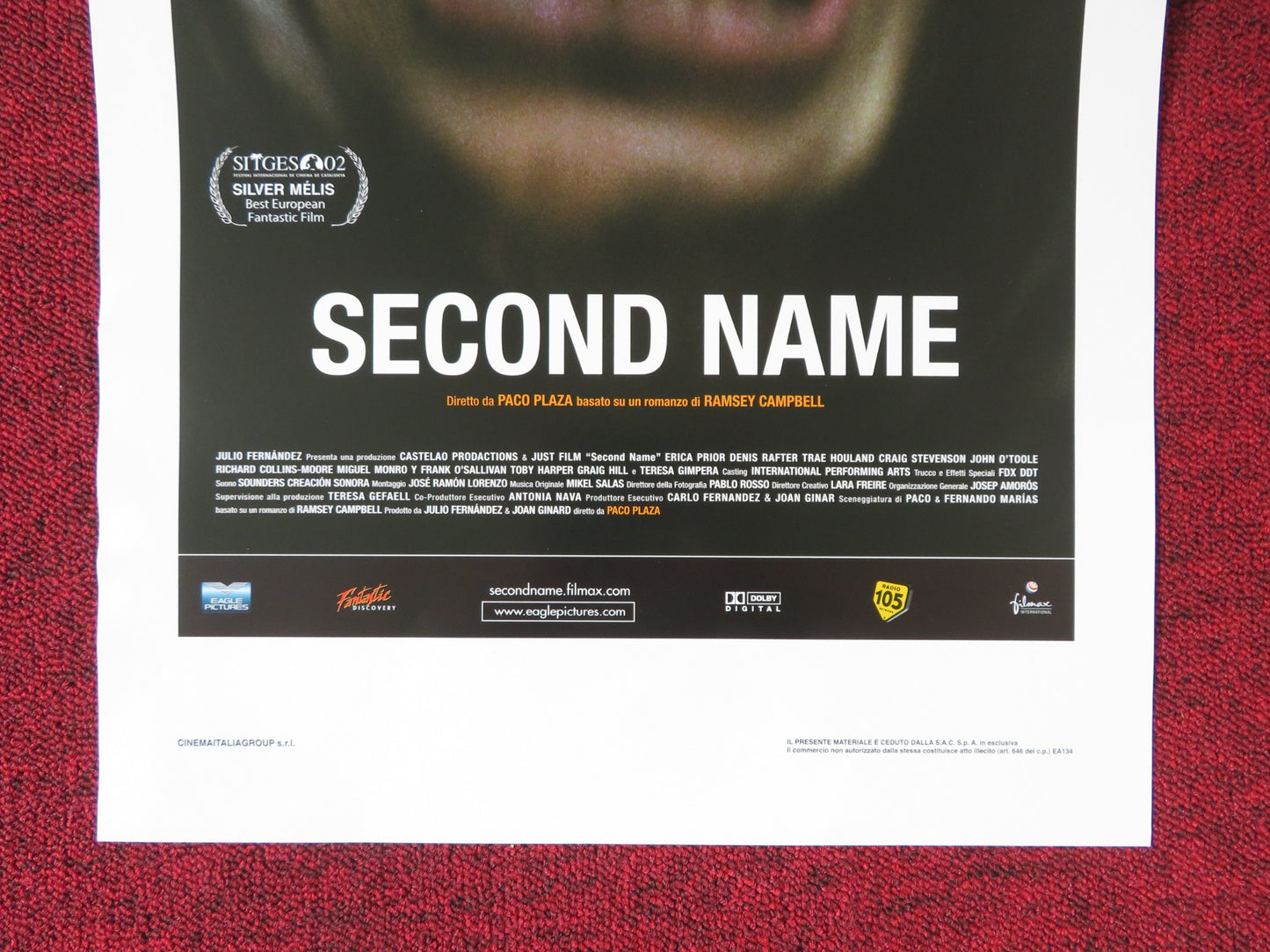 SECOND NAME ITALIAN LOCANDINA POSTER ERICA PRIOR TRAE HOULIHAN 2002