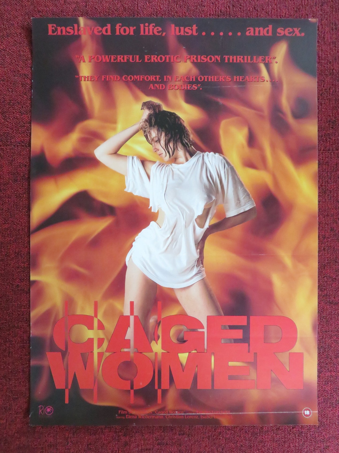 CAGED WOMEN VHS VIDEO POSTER ELENA WIEDERMANN CHRISTIAN LORENZ 1991