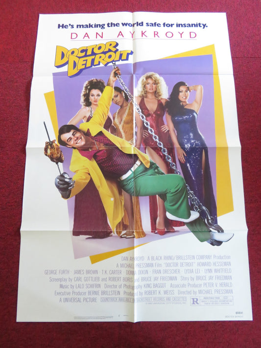 DOCTOR DETROIT FOLDED US ONE SHEET POSTER DAN AYKROYD GEORGE FRUTH 1983