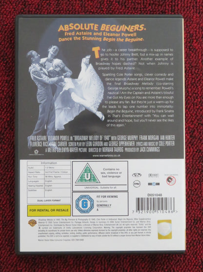 BROADWAY MELODY OF 1940 (DVD) FRED ASTAIRE ELEANOR POWELL REGION 2