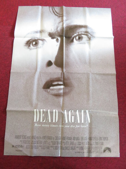 DEAD AGAIN- B FOLDED US ONE SHEET POSTER KENNETH BRANAGH ANDY GARCIA 1991