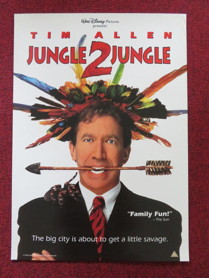 JUNGLE 2 JUNGLE VHS VIDEO POSTER DISNEY TIM ALLEN MARTIN SHORT 1997