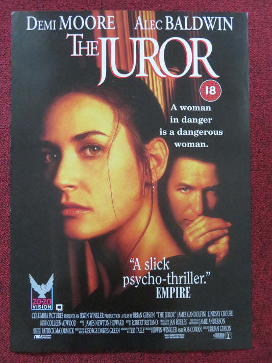 THE JUROR VHS VIDEO POSTER DEMI MOORE ALEC BALDWIN 1996