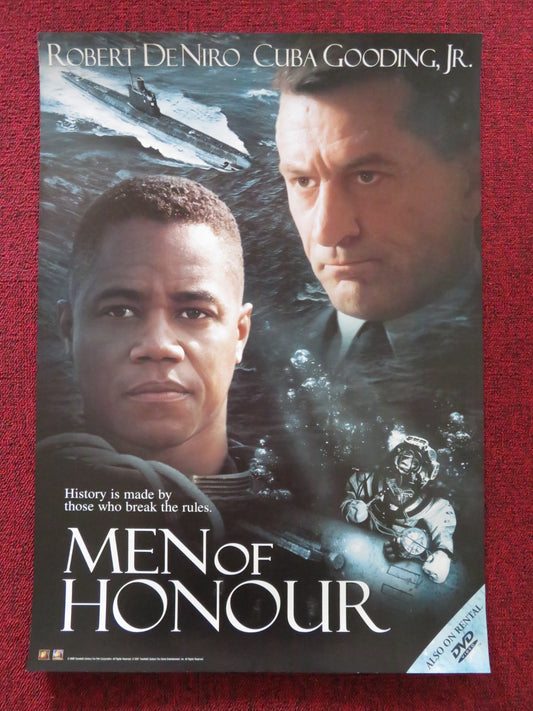 MEN OF HONOUR VHS & DVD VIDEO POSTER ROBERT DENIRO CUBA GOODING JR. 2000