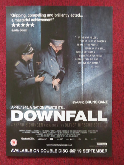 DOWNFALL DVD POSTER BRUNO GANZ ALEXANDRA MARIA LARA 2004