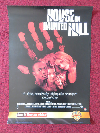 HOUSE ON HAUNTED HILL VHS VIDEO POSTER GEOFFREY RUSH FAMKE JANSSEN 2000