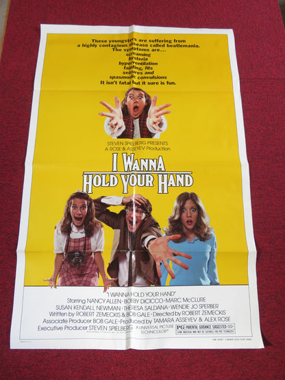 I WANNA HOLD YOUR HAND FOLDED US ONE SHEET POSTER NANCY ALLEN BOBBY DICICCO 1978