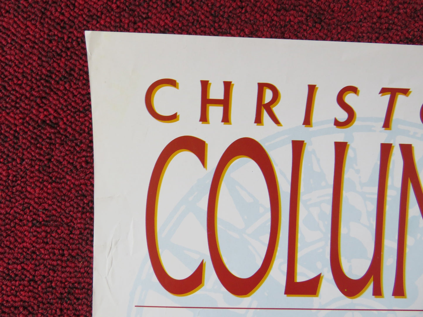 CHRISTOPHER COLUMBUS: THE DISCOVERY VHS VIDEO POSTER MARLON BRANDO SELLECK 1992