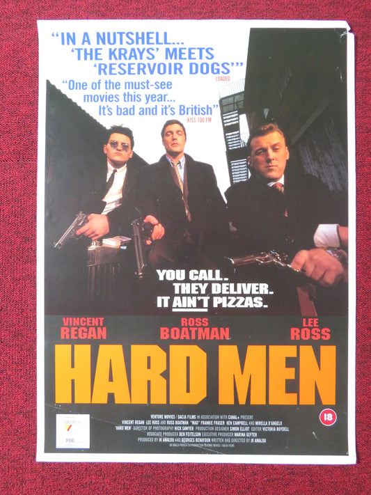 HARD MEN VHS POSTER ROLLED VINCENT REGAN ROSS BOATMAN LEE ROSS 1996