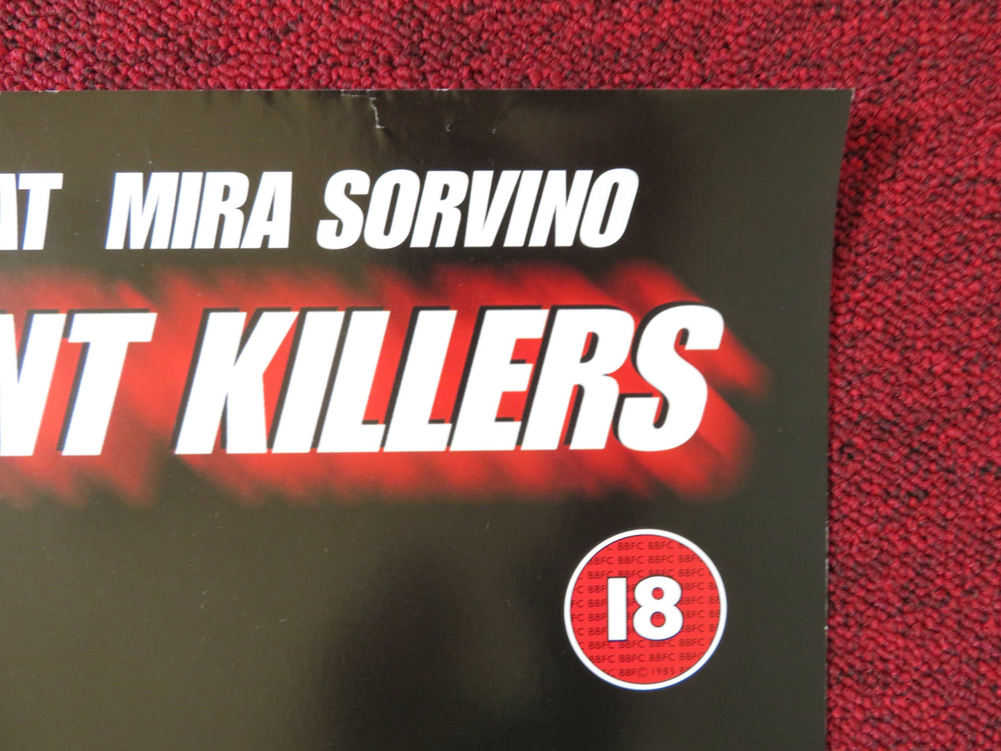 THE REPLACEMENT KILLERS VHS VIDEO POSTER CHOW YUN-FAT MIRA SORVINO 1997