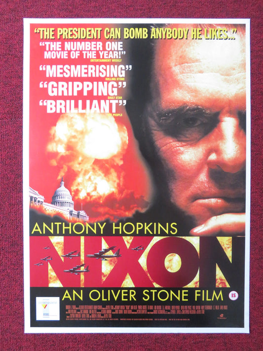 NIXON VHS POSTER ROLLED ANTHONY HOPKINS JOAN ALLEN 1995