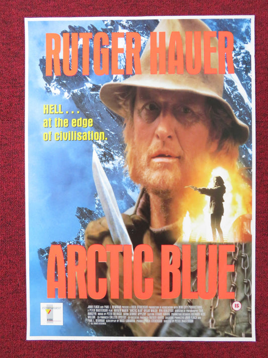 ARCTIC BLUE VHS POSTER ROLLED RUTGER HAUER DYLAN WALSH 1993
