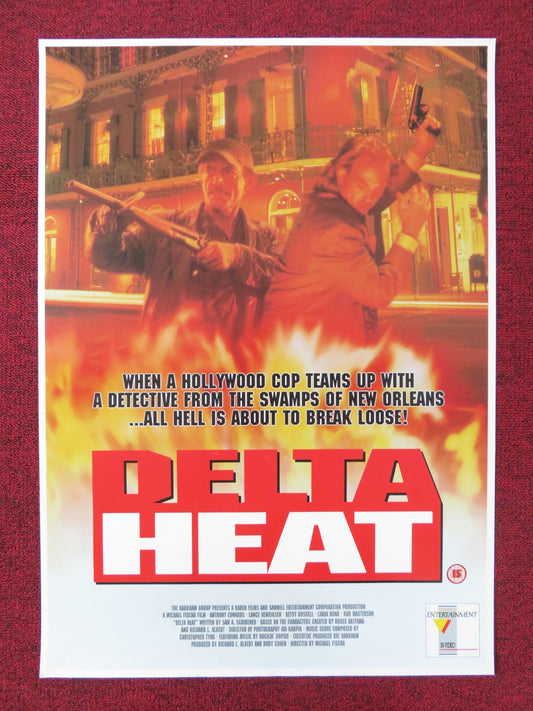 DELTA HEAT VHS POSTER ROLLED ANTHONY EDWARDS LANCE HENRIKSEN 1992