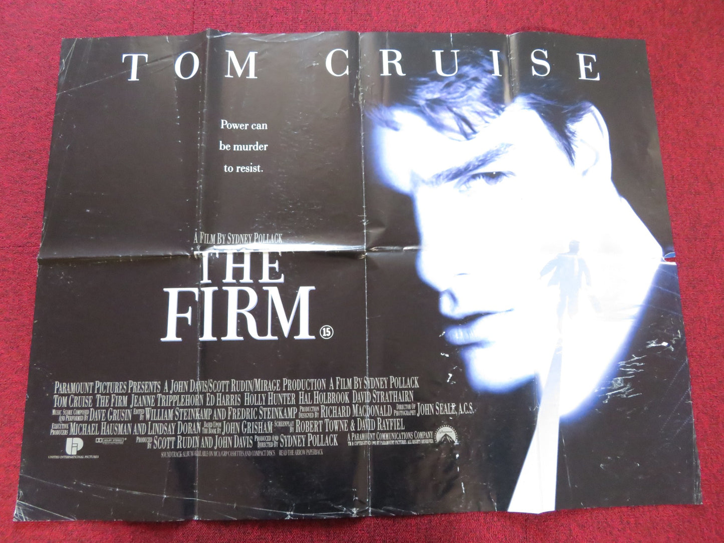 THE FIRM UK QUAD POSTER FOLDED TOM CRUISE GENE HACKMAN 1993