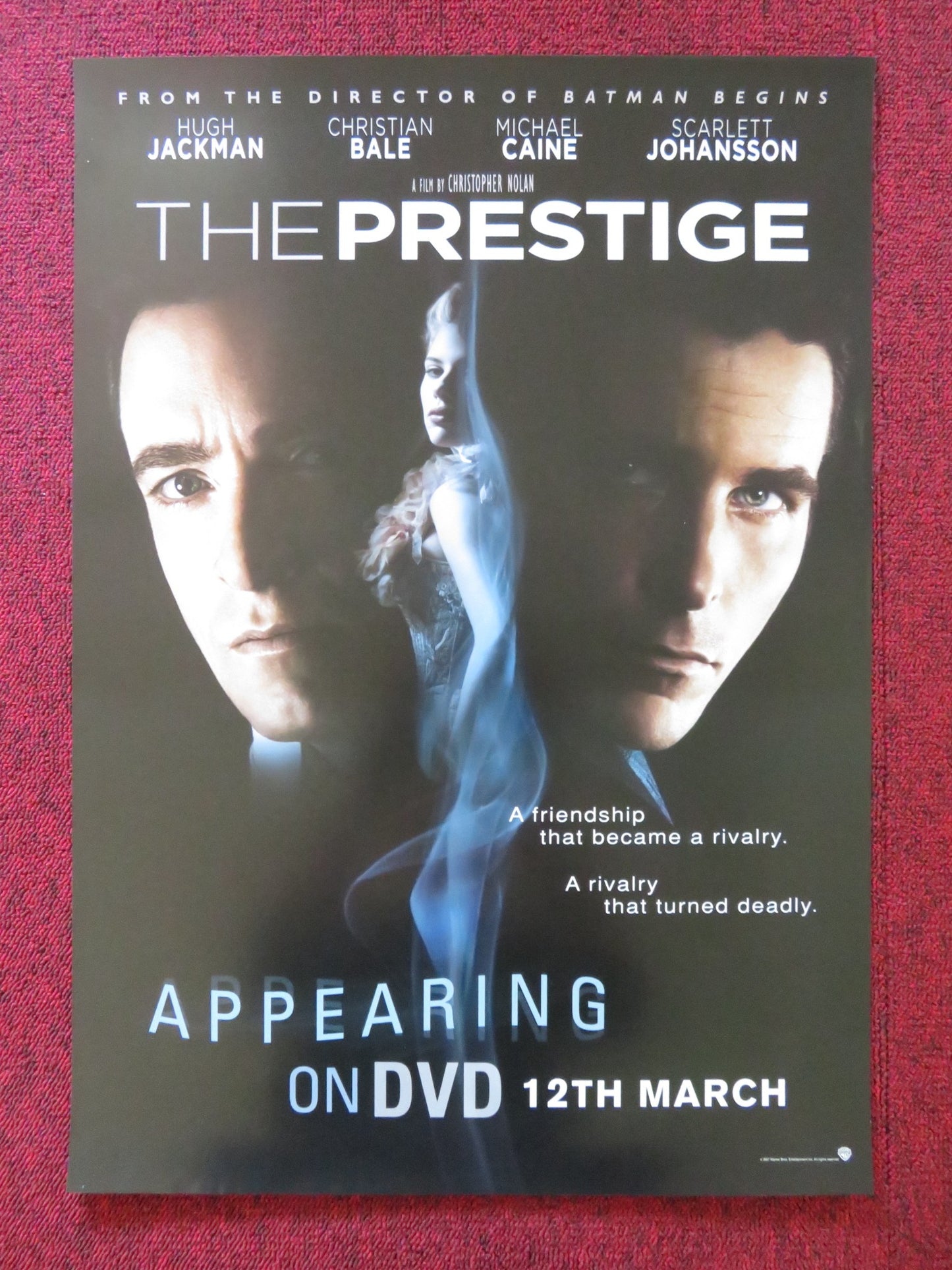 THE PRESTIGE DVD POSTER HUGH JACKMAN CHRISTIAN BALE 2006