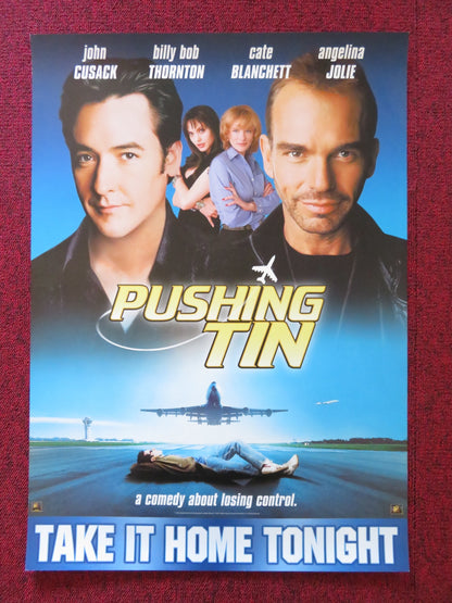 PUSHING TIN VHS VIDEO POSTER JOHN CUSACK BILLY BOB THORNTON 1999