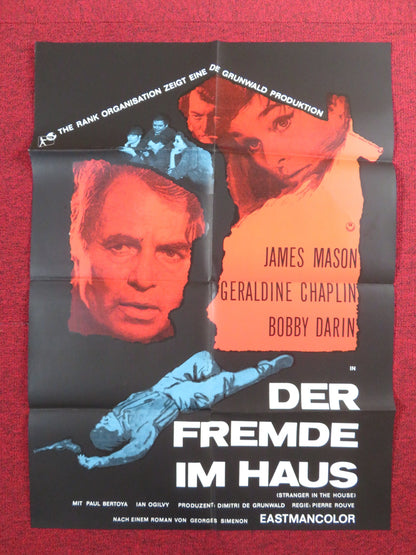 STRANGER IN THE HOUSE GERMAN A1 POSTER FOLDED JAMES MASON GERALDINE CHAPLIN 1967