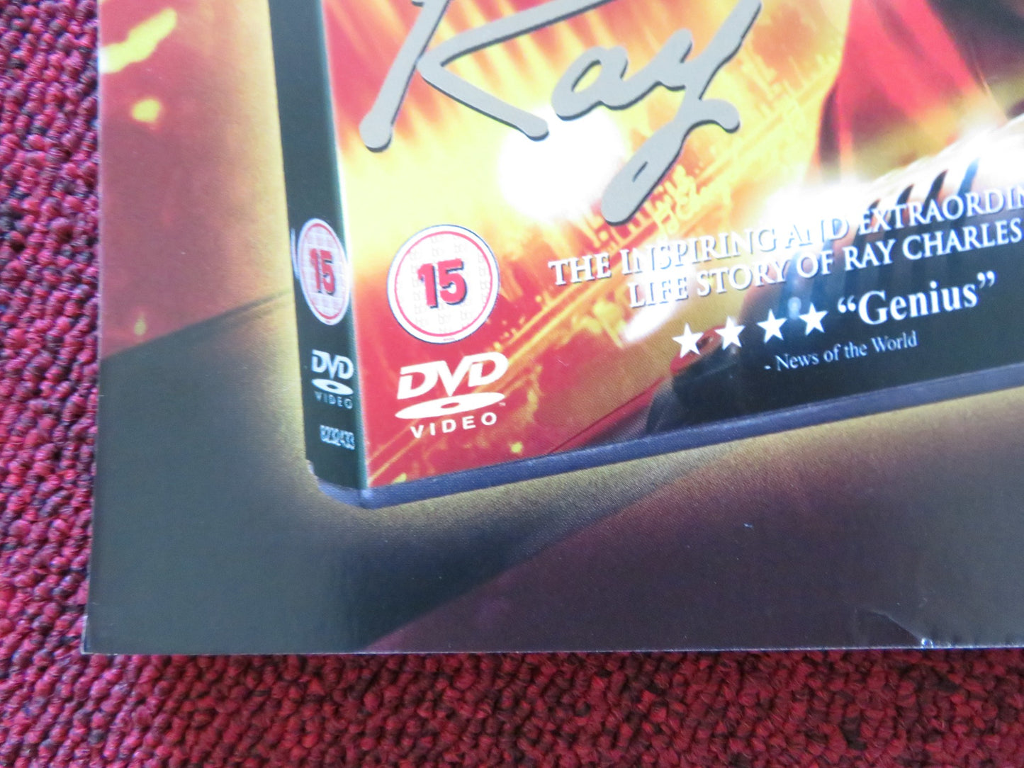 RAY DVD & VHS VIDEO POSTER JAMIE FOXX KERRY WASHINGTON 2004