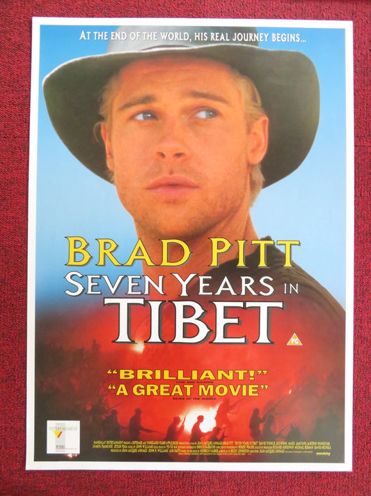 SEVEN YEARS IN TIBET VHS POSTER ROLLED BRAD PITT DAVID THEWLIS 1997