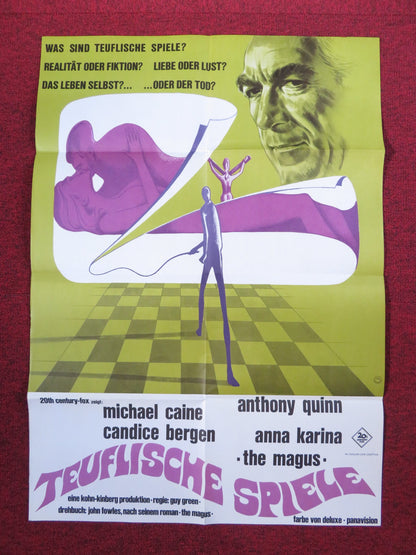 THE MAGUS GERMAN A1 POSTER FOLDED MICHAEL CAINE ANTHONY QUINN 1968