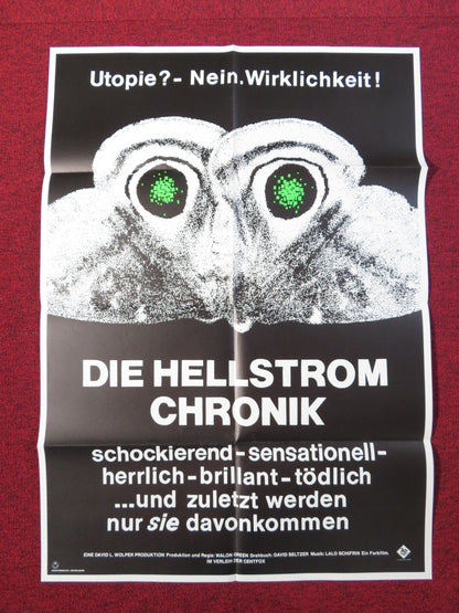 THE HELLSTROM CHRONICLE GERMAN A1 POSTER FOLDED LAWRENCE PRESSMAN 1971