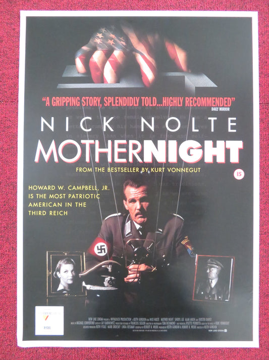 MOTHER NIGHT VHS POSTER ROLLED NICK NOLTE SHERYL LEE 1996