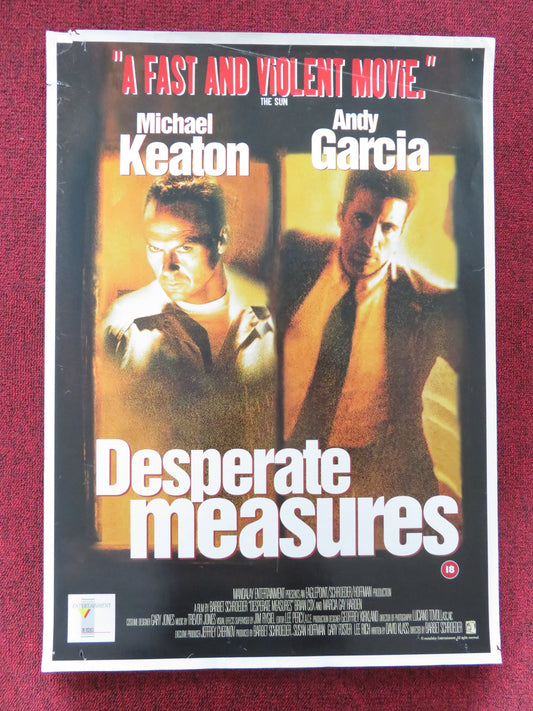 DESPERATE MEASURES VHS POSTER ROLLED MICHAEL KEATON ANDY GARCIA 1998
