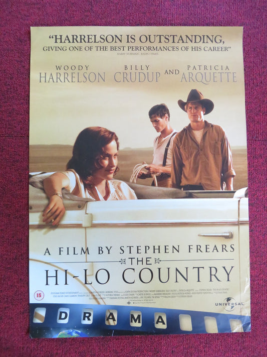 THE HI-LO COUNTRY VHS VIDEO POSTER BILLY CRUDUP WOODY HARRELSON 1998