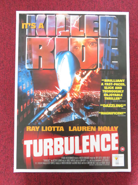 TURBULENCE VHS POSTER ROLLED RAY LIOTTA LAUREN HOLLY 1997