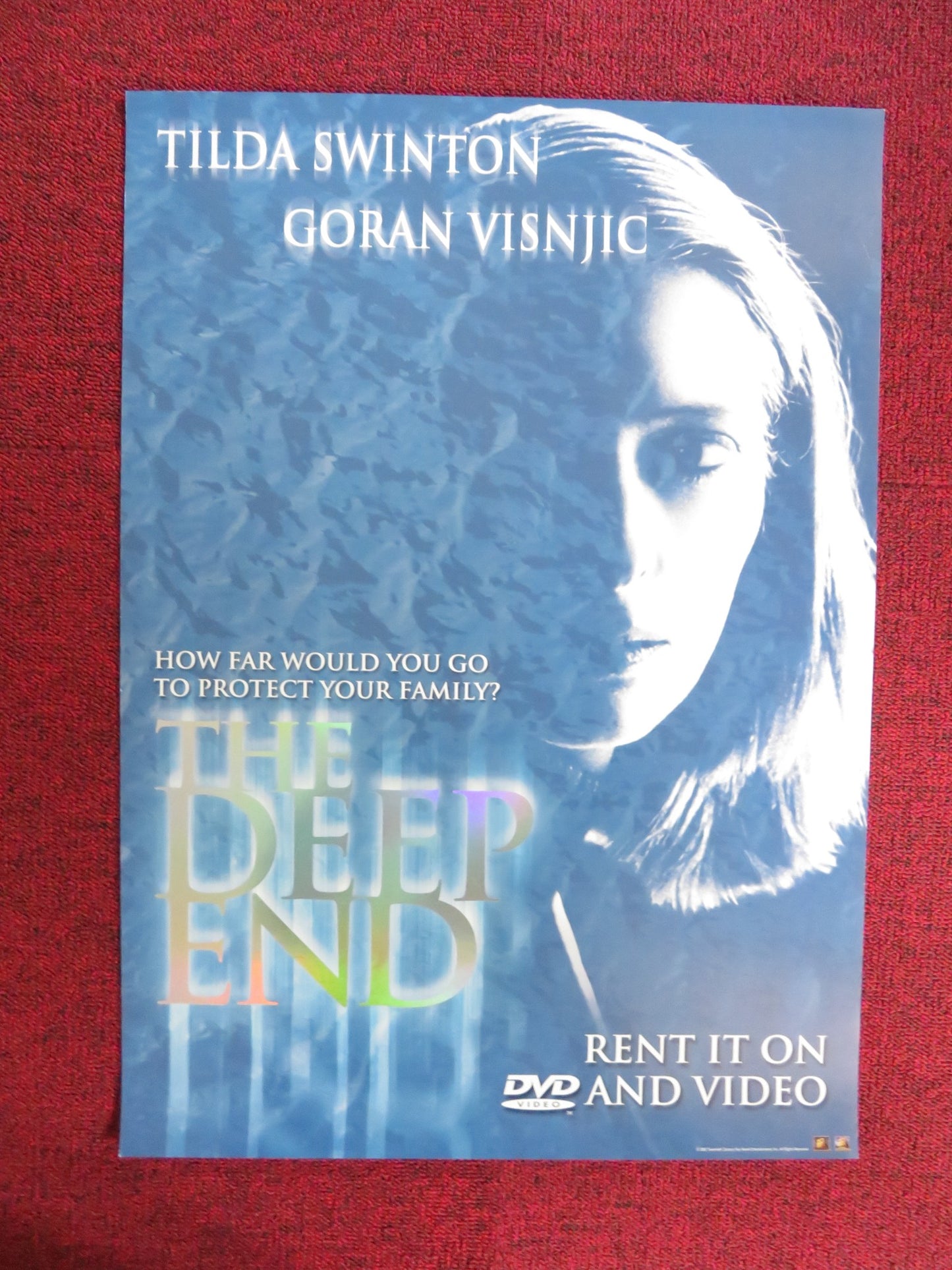 THE DEEP END VHS & DVD VIDEO POSTER TILDA SWINTON GORAN VISNJIC 2001