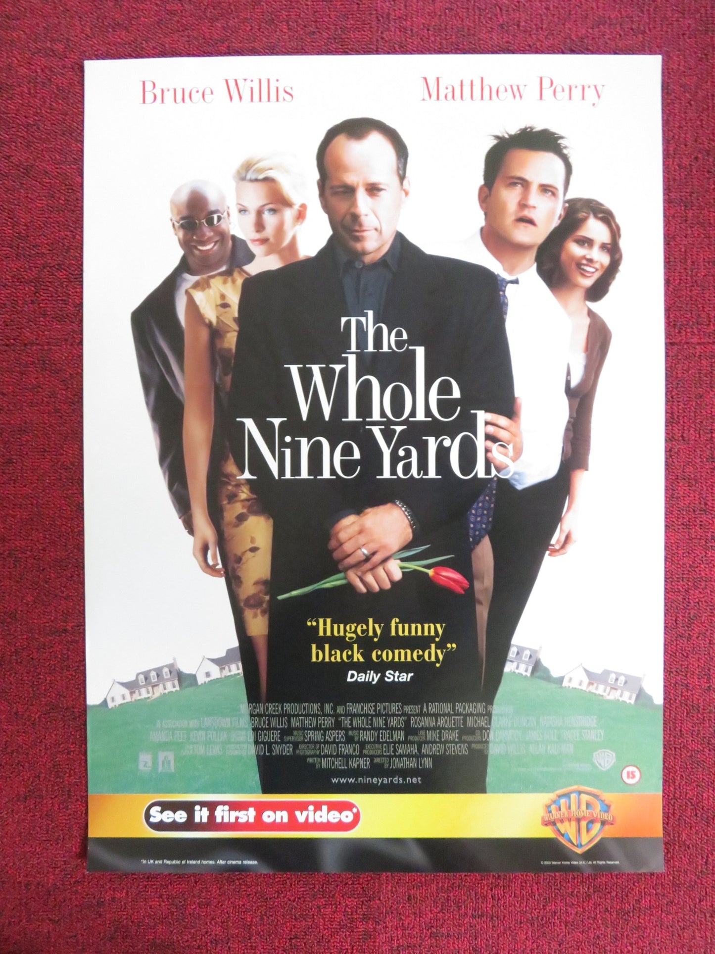 THE WHOLE NINE YARDS VHS VIDEO POSTER BRUCE WILLIS MATTHEW PERRY 2000