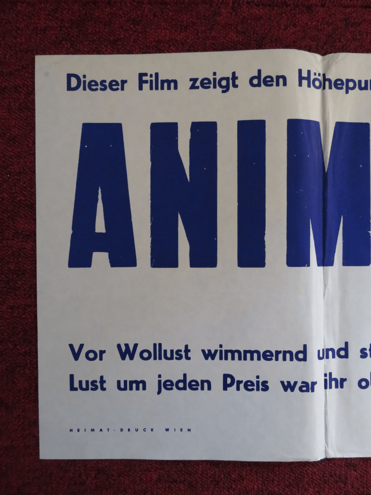 ANIMAL LOVE GERMAN POSTER MARY DUNN SAM KING 1969