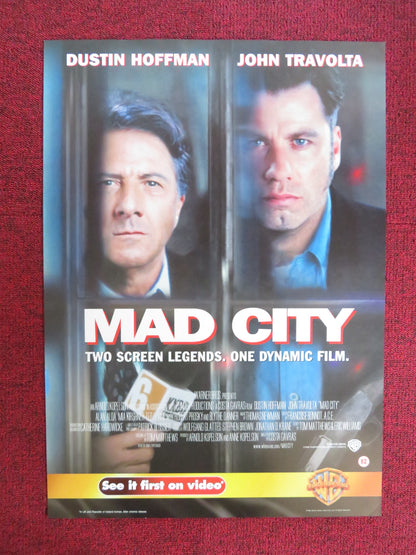 MAD CITY VHS VIDEO POSTER DUSTIN HOFFMAN JOHN TRAVOLTA 1997