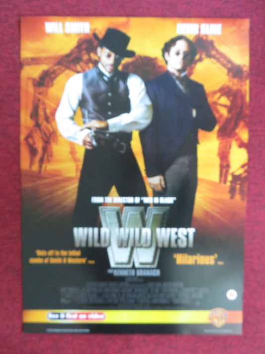 WILD WILD WEST VHS VIDEO POSTER WILL SMITH KEVIN KLINE 1999