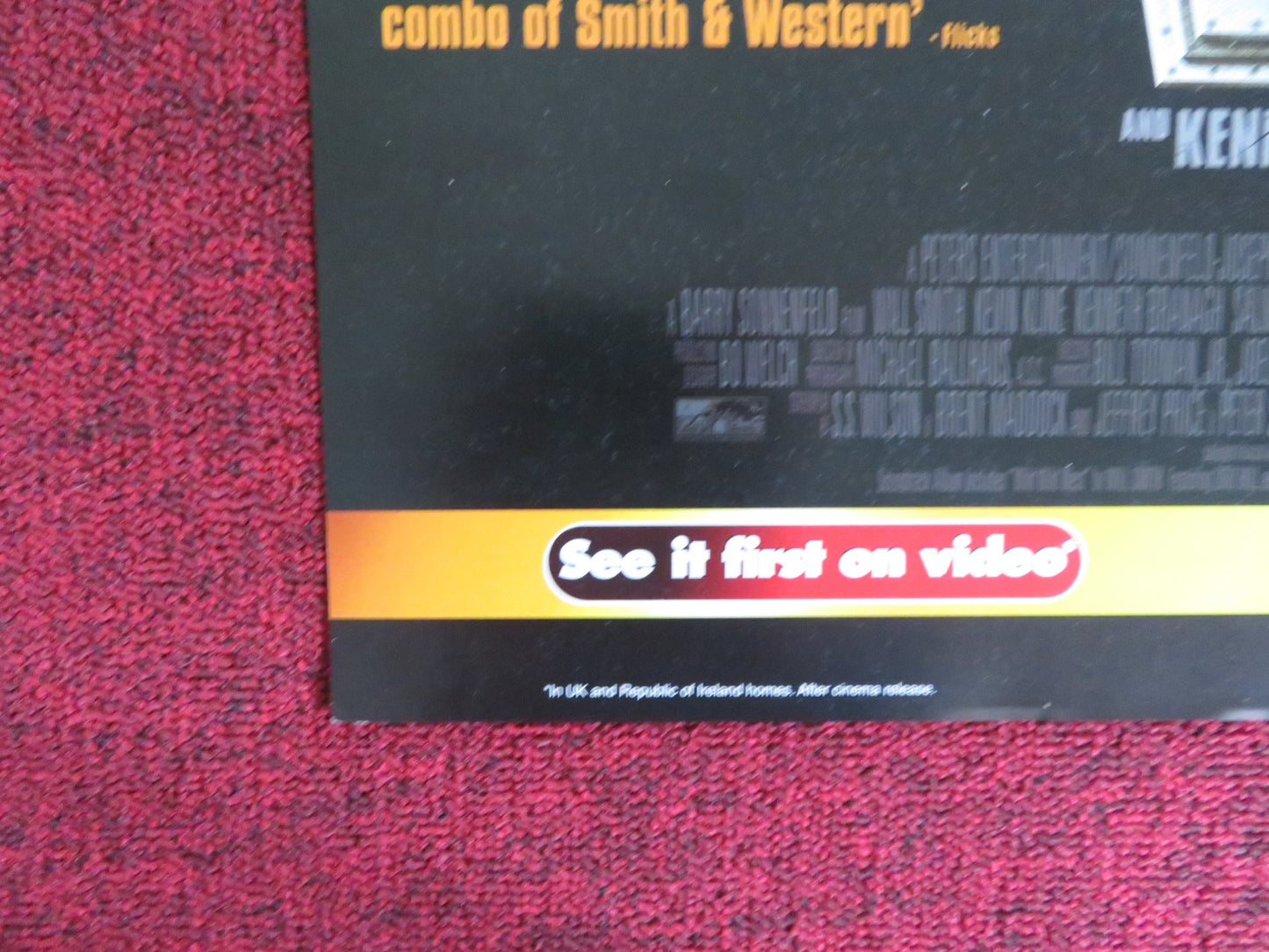 WILD WILD WEST VHS VIDEO POSTER WILL SMITH KEVIN KLINE 1999