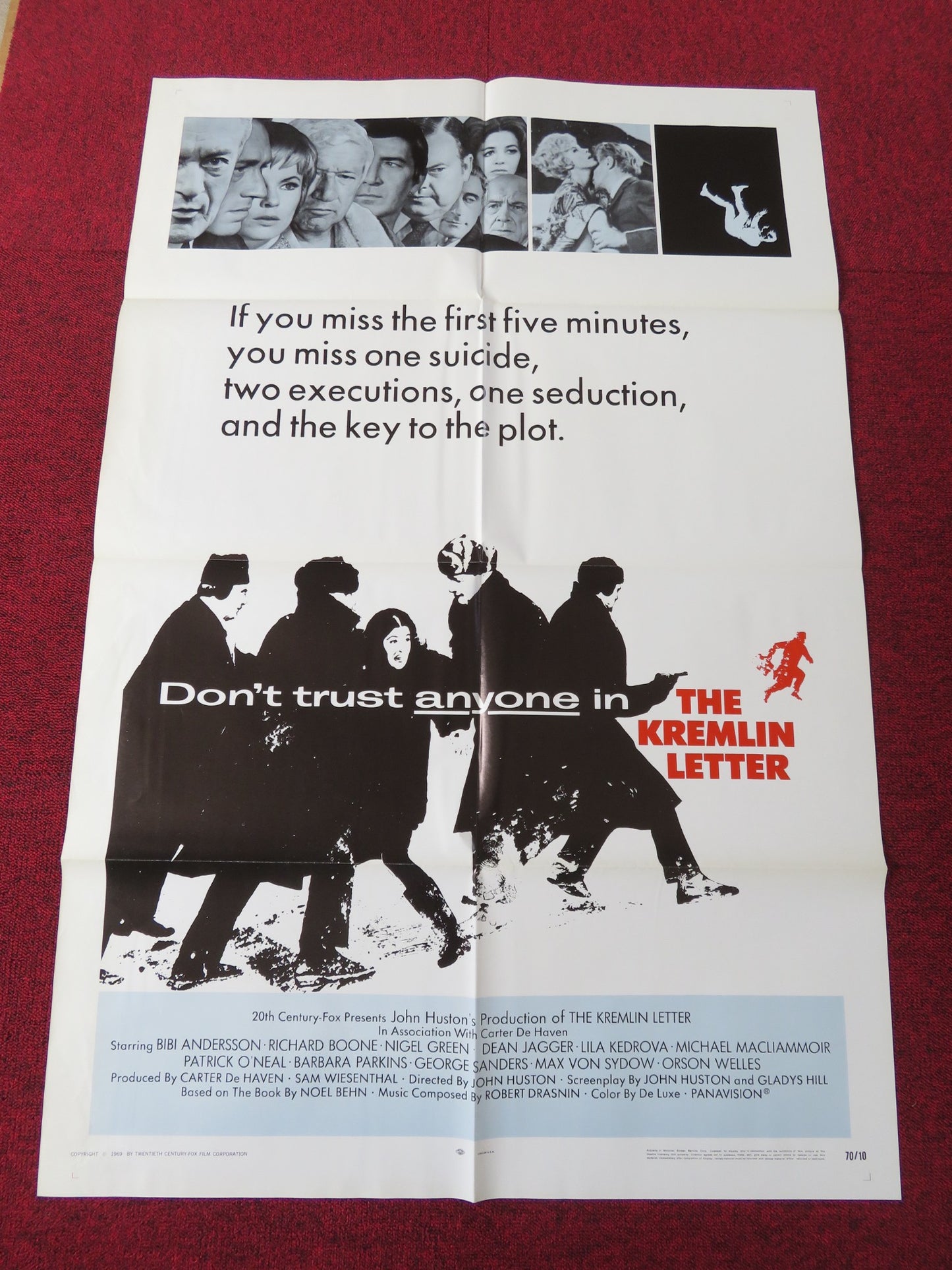 THE KREMLIN LETTER FOLDED US ONE SHEET POSTER BIBI ANDERSSON RICHARD BOONE 1970